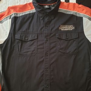 Mens harley-davidson button down shirt 2xl
